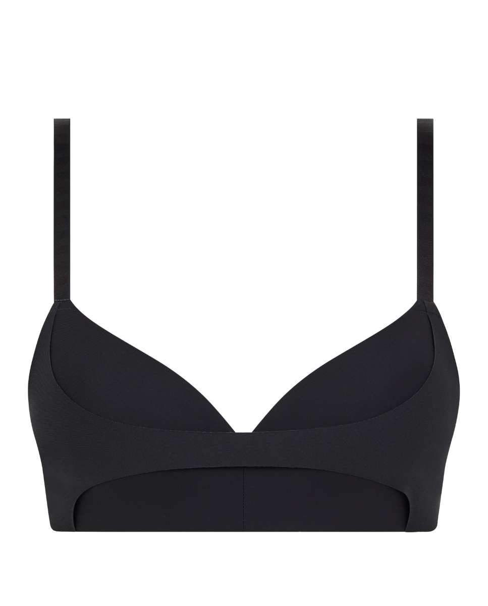 Sujetador sin aro triángulo con superposiciones ultraplanas línea halo - Chantelle - Negro Negro-4