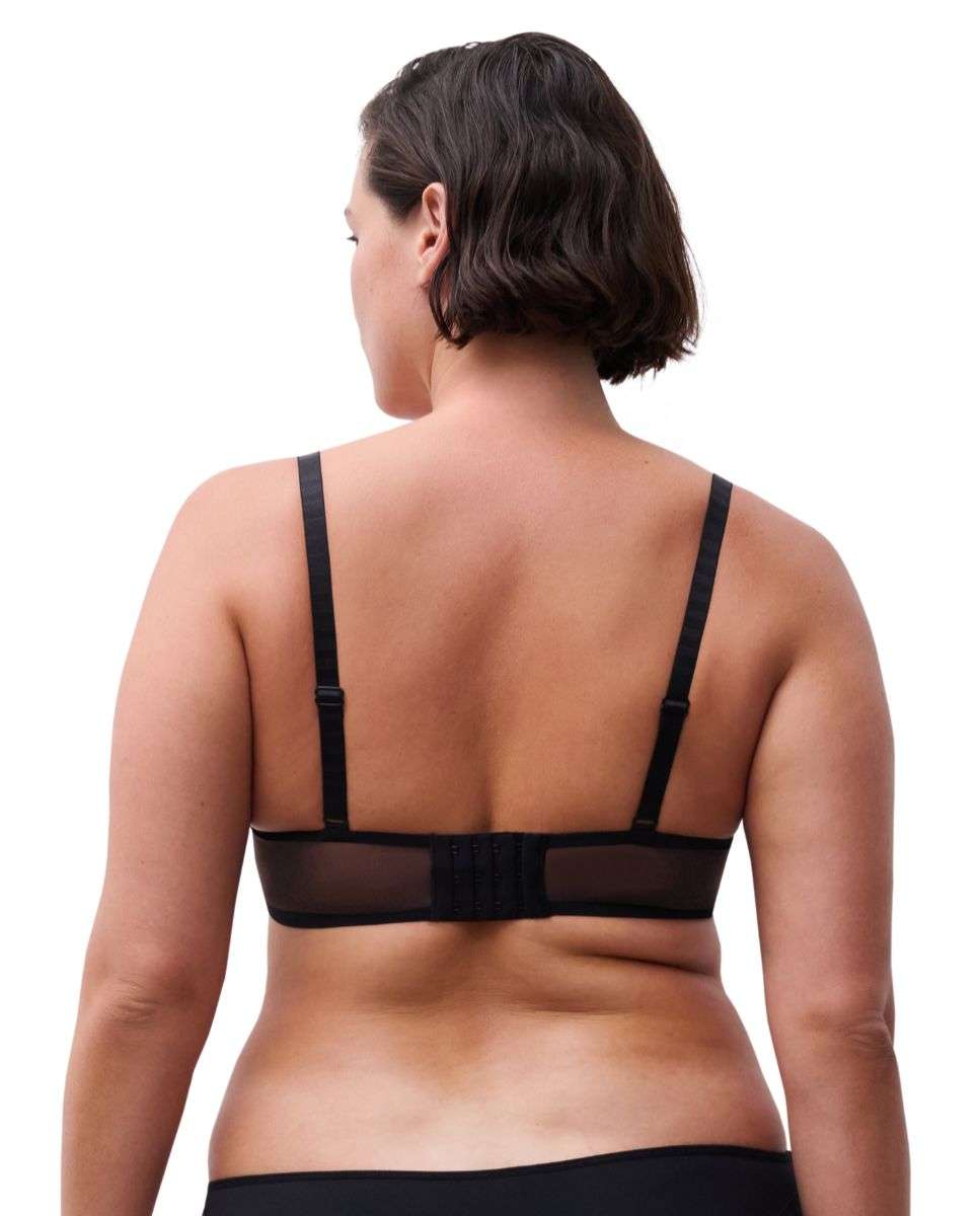 Sujetador con aro de mujer memory cubriente y superposiciones ultraplanas línea edge - Chantelle - Negro Negro-2