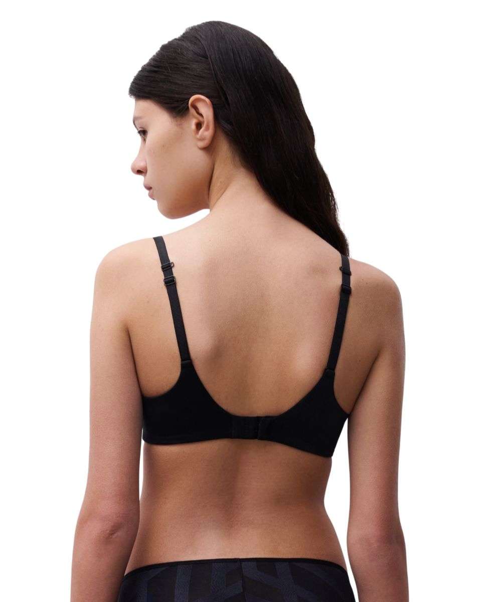 Sujetador con aro de mujer cubriente con relleno línea glaze - Chantelle - Negro Negro-2