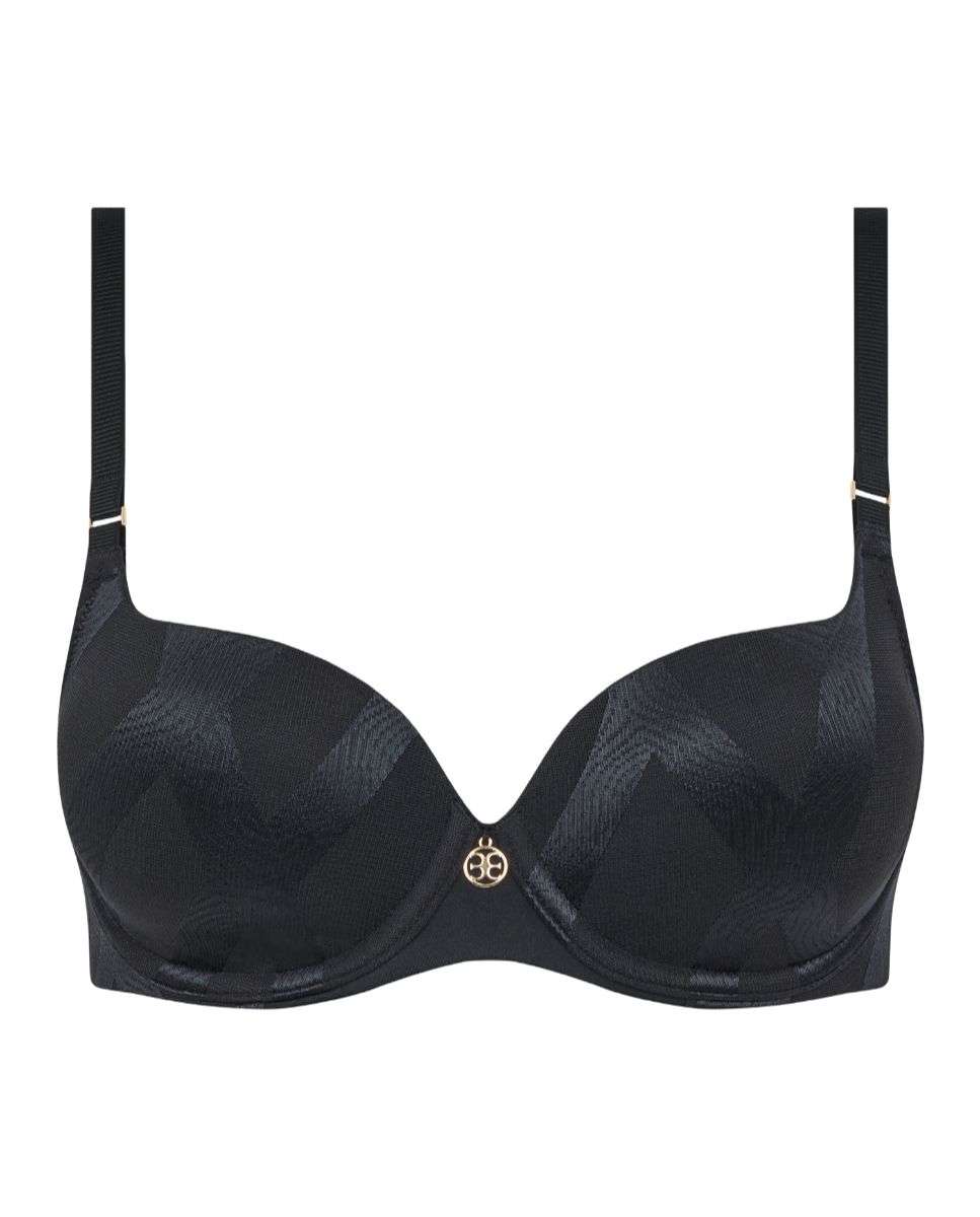 Sujetador con aro de mujer cubriente con relleno línea glaze - Chantelle - Negro Negro-4