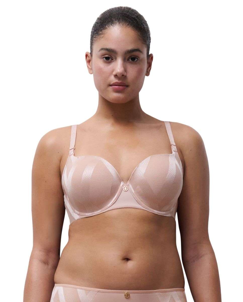 Sujetador con aro de mujer cubriente con relleno línea glaze - Chantelle - Nude Nude-1