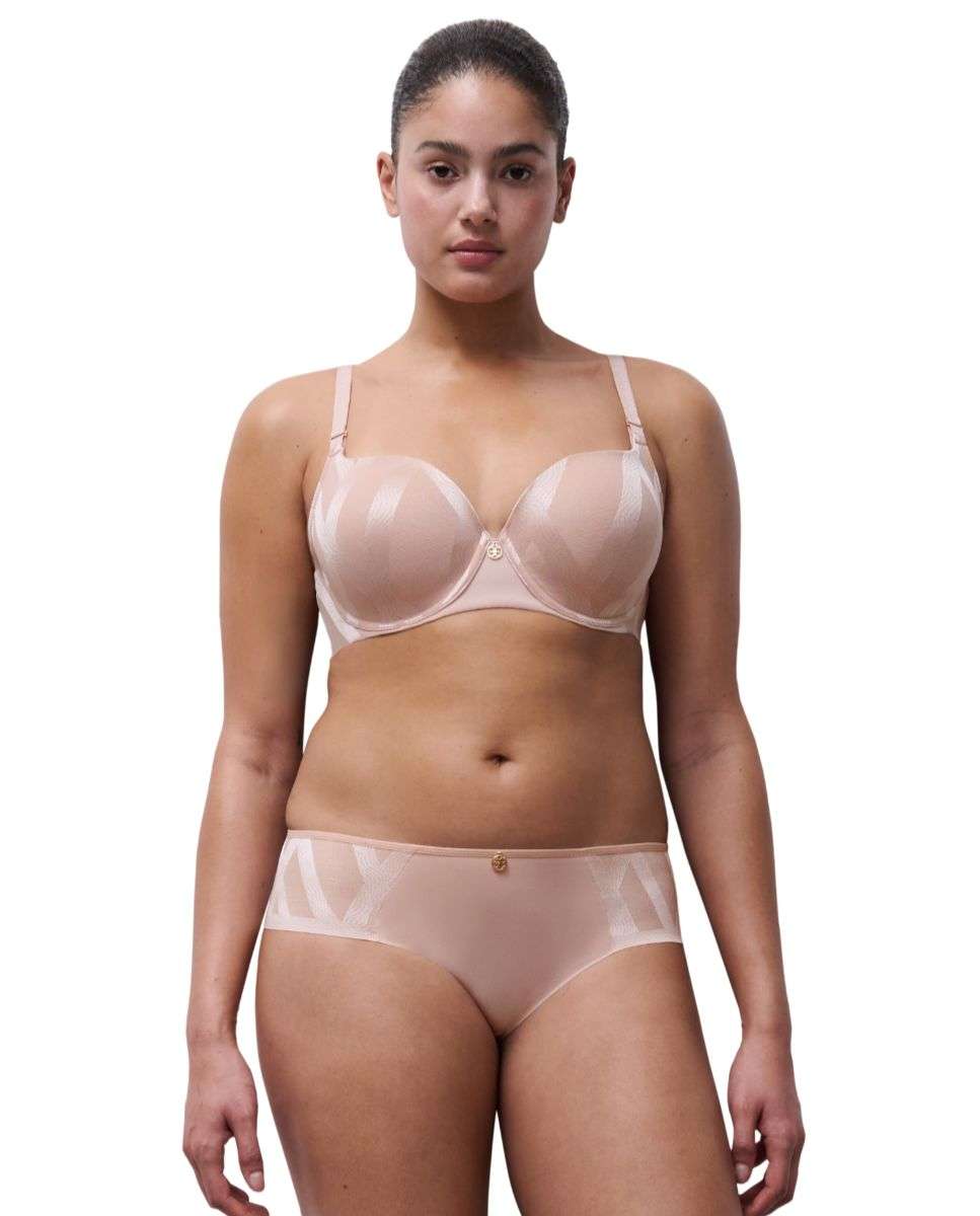 Sujetador con aro de mujer cubriente con relleno línea glaze - Chantelle - Nude Nude-3