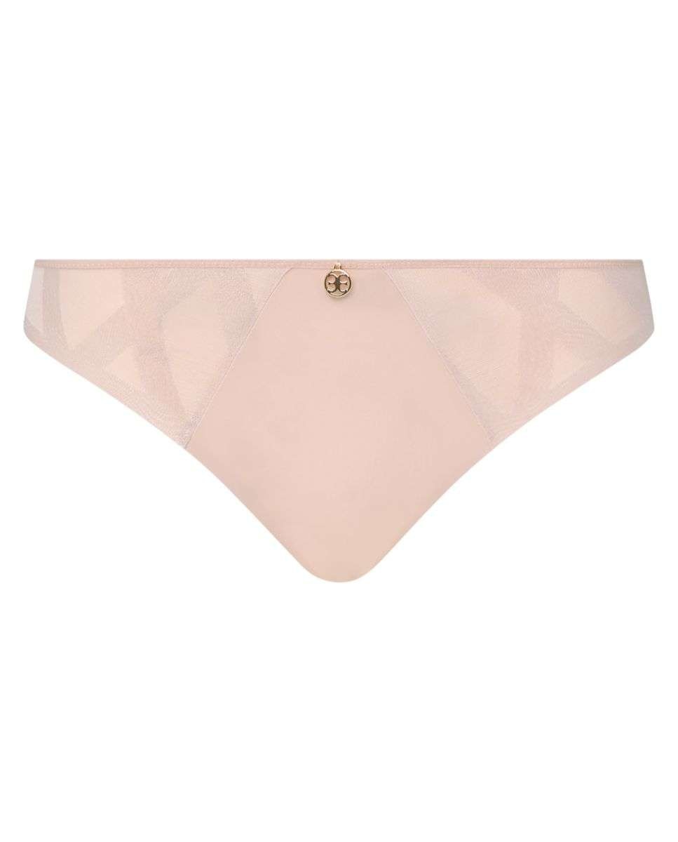Tanga de mujer invisible con un diseño gráfico mate y brillante línea glaze - Chantelle - Nude Nude-3
