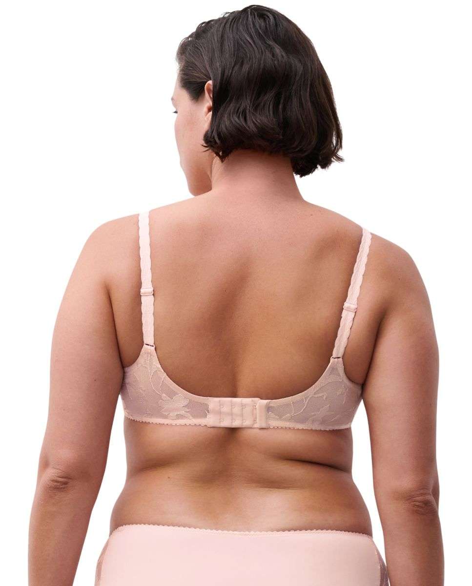 Imagen 2 de Sujetador con aro de mujer balconette memory con encaje floral y tul línea idyll - Chantelle - Rosa claro Rosa claro