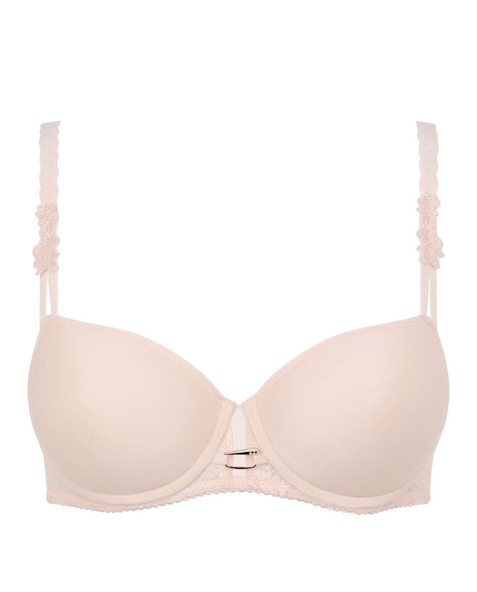 Imagen 5 de Sujetador con aro de mujer balconette memory con encaje floral y tul línea idyll - Chantelle - Rosa claro Rosa claro