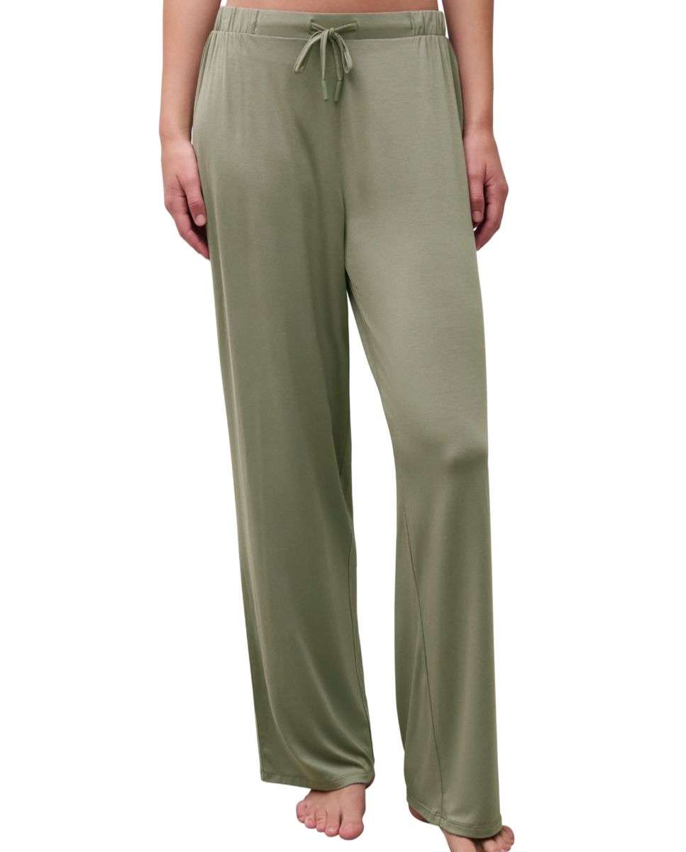 Pantalón de mujer largo de corte recto de la línea joe - Chantelle - Kaki Kaki-1