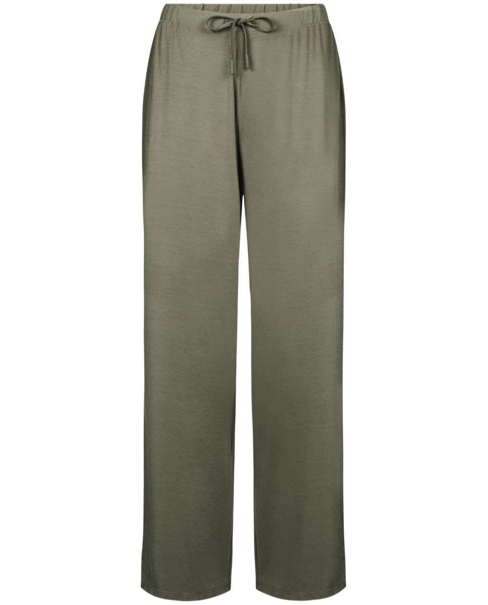 Pantalón de mujer largo de corte recto de la línea joe - Chantelle - Kaki Kaki-4