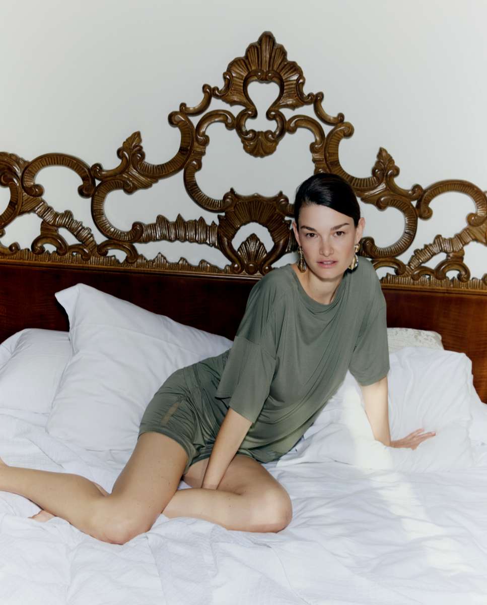 Pantalón de pijama de mujer corto con tejido de modal ultrasuave línea joe - Chantelle - Kaki Kaki-3