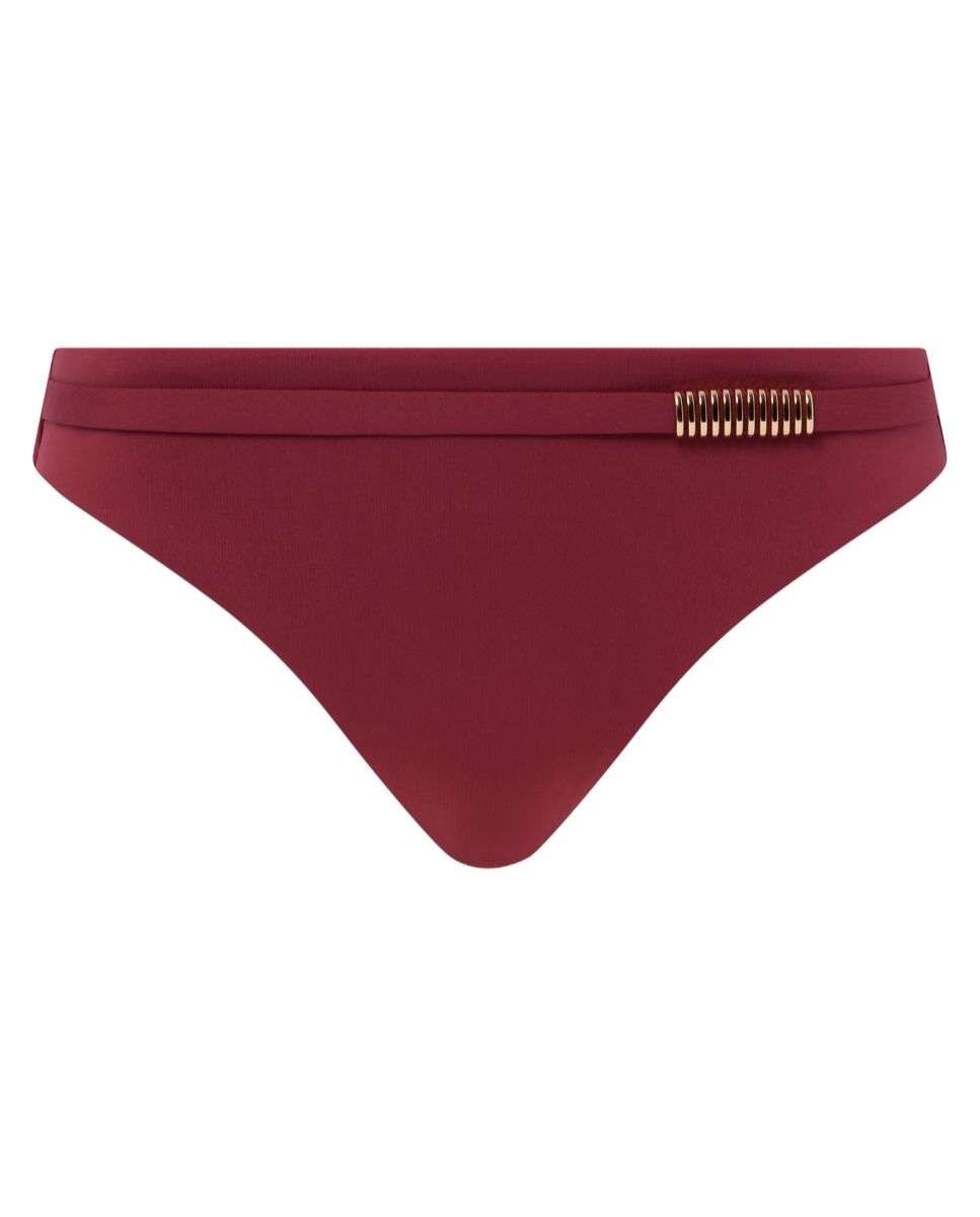 Braga de bikini con cobertura media y tejido italiano de alta gama de la línea icon - Chantelle - Multicolor Burdeos-4