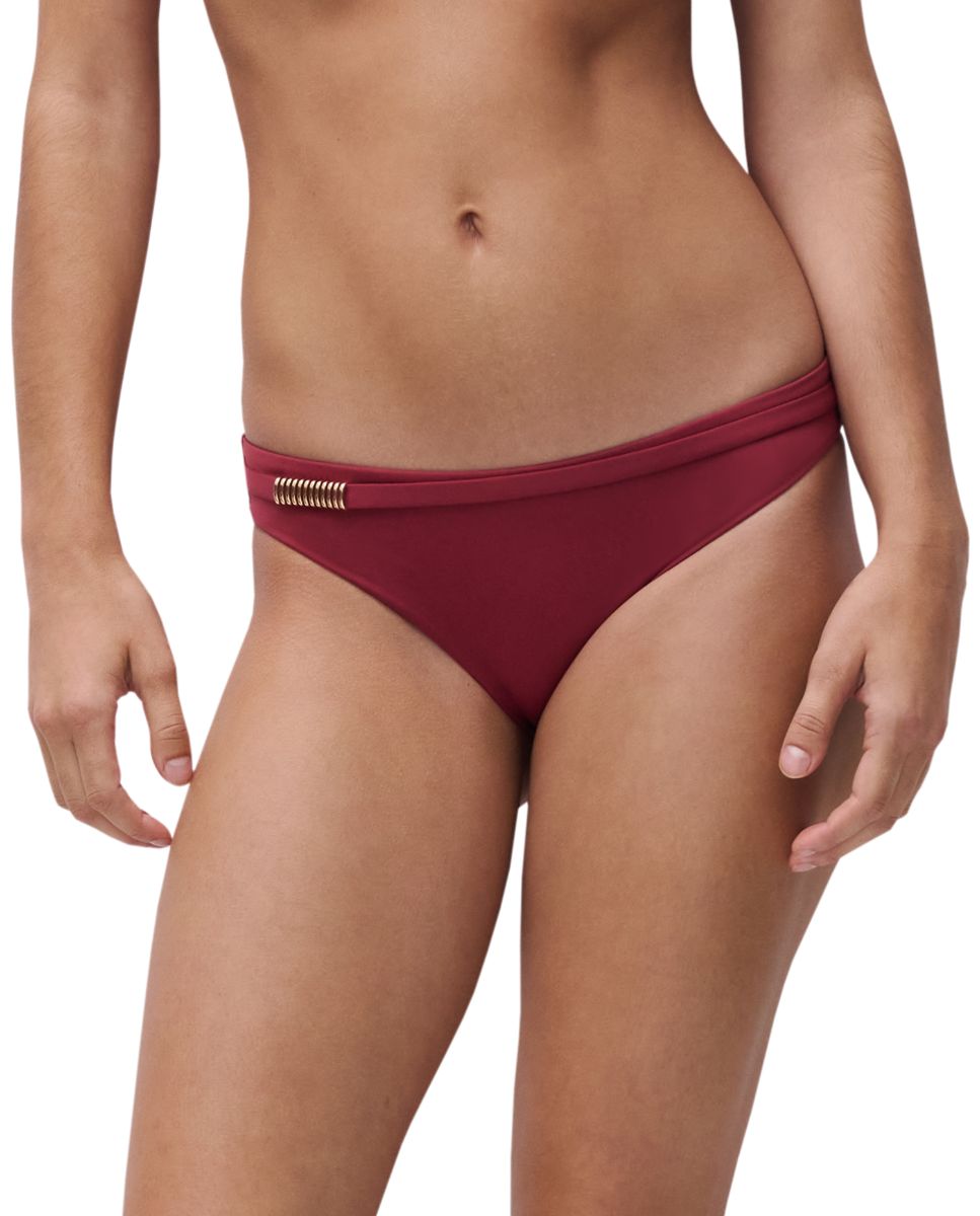 Imagen 0 de Braga de bikini con cobertura media y tejido italiano de alta gama de la línea icon Burdeos