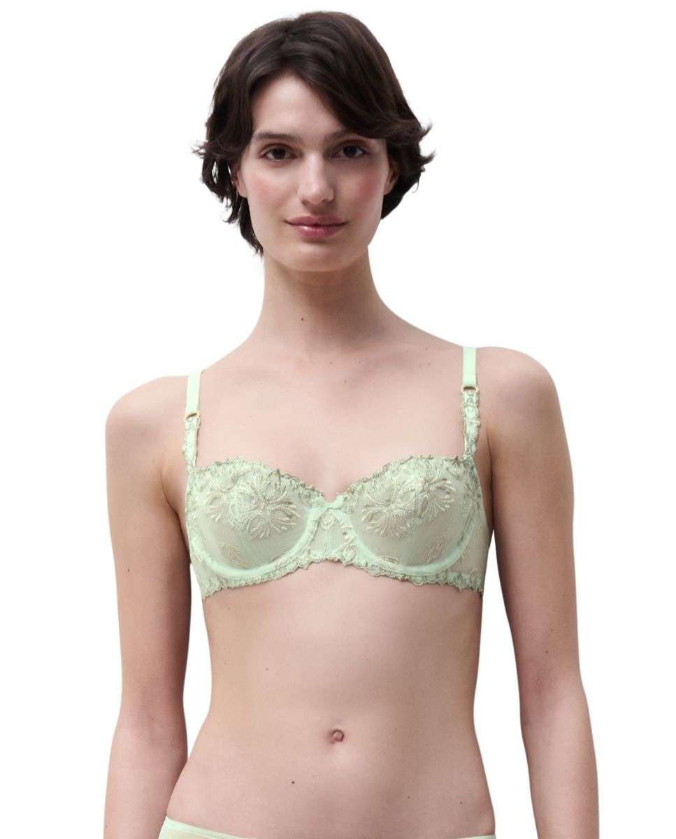 Sujetador Champs Elysees con aro estilo balconette con bordados - Chantelle - Verde claro Verde claro-1