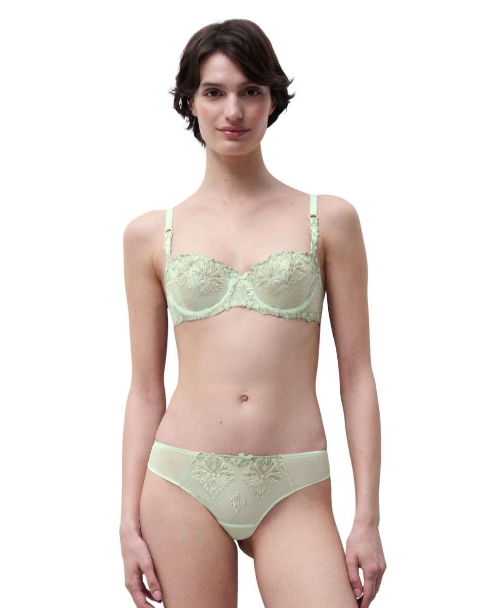 Sujetador Champs Elysees con aro estilo balconette con bordados - Chantelle - Verde claro Verde claro-3