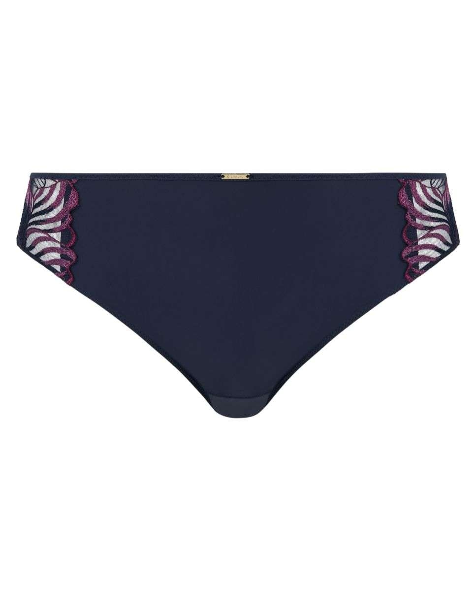 Braga de mujer clásica con encaje floral y transparencias línea legend - Chantelle - Azul marino Azul marino-3