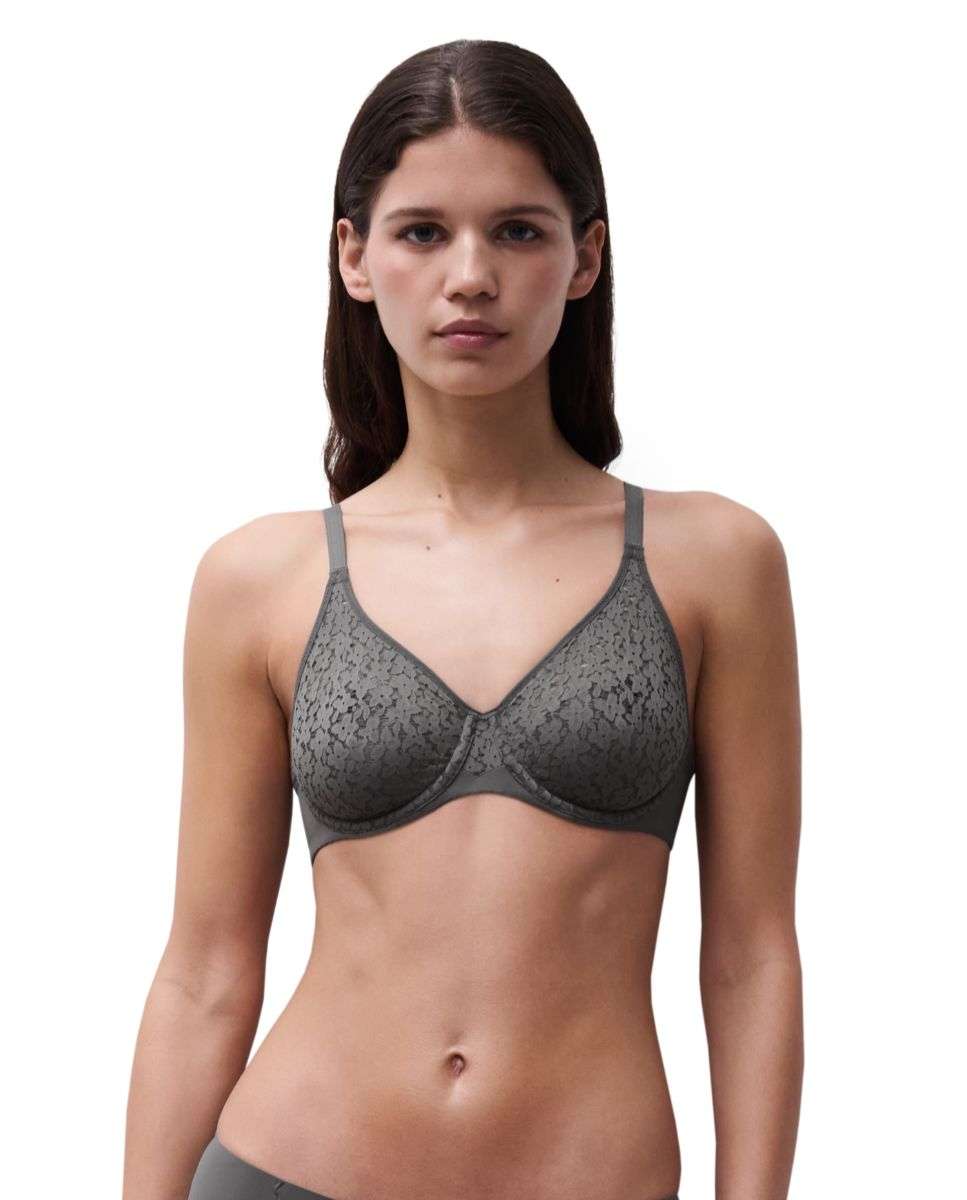 Sujetador con aro de mujer y encaje de capacidad línea norah - Chantelle - Azul índigo Kaki-1