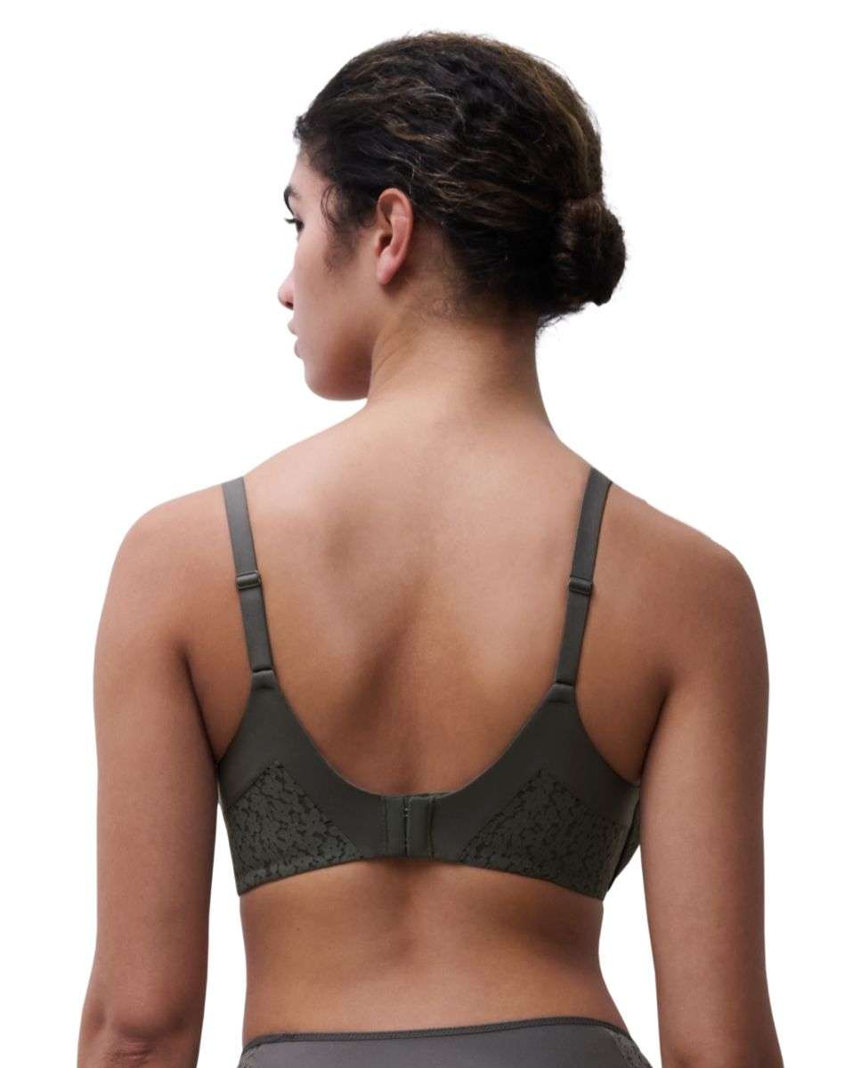 Sujetador con aro cubriente con relleno en encaje floral línea norah - Chantelle - Kaki Kaki-2
