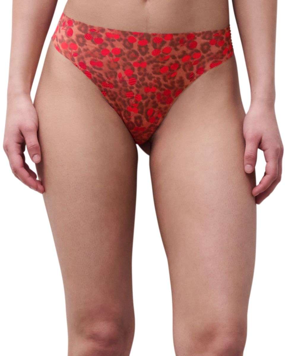 Tanga de mujer ultrafino de corte láser sin costuras de la línea pulpies - Chantelle - Rojo Rojo-1