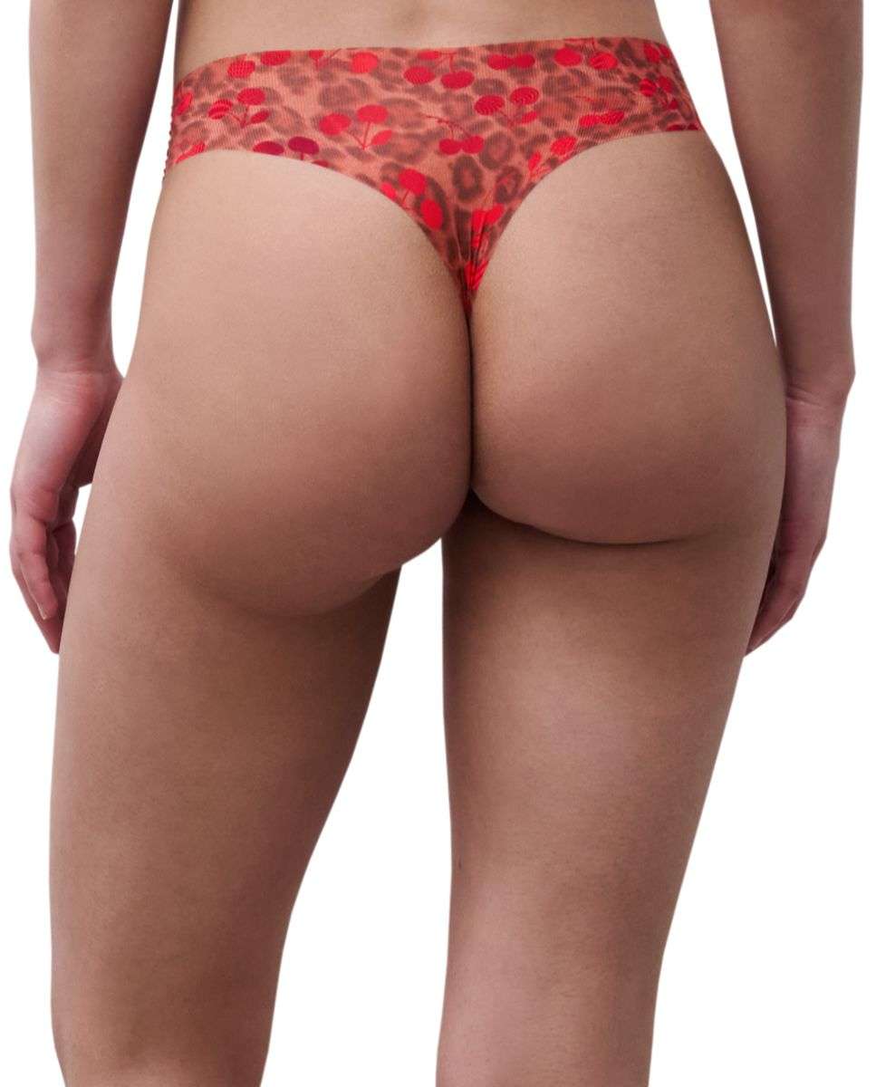 Tanga de mujer ultrafino de corte láser sin costuras de la línea pulpies - Chantelle - Rojo Rojo-2