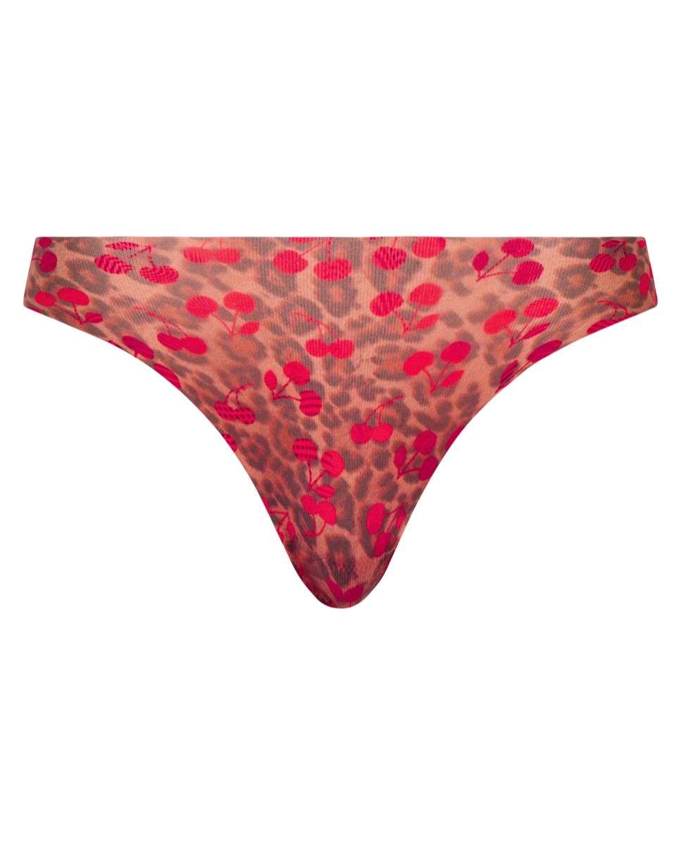Tanga de mujer ultrafino de corte láser sin costuras de la línea pulpies - Chantelle - Rojo Rojo-3