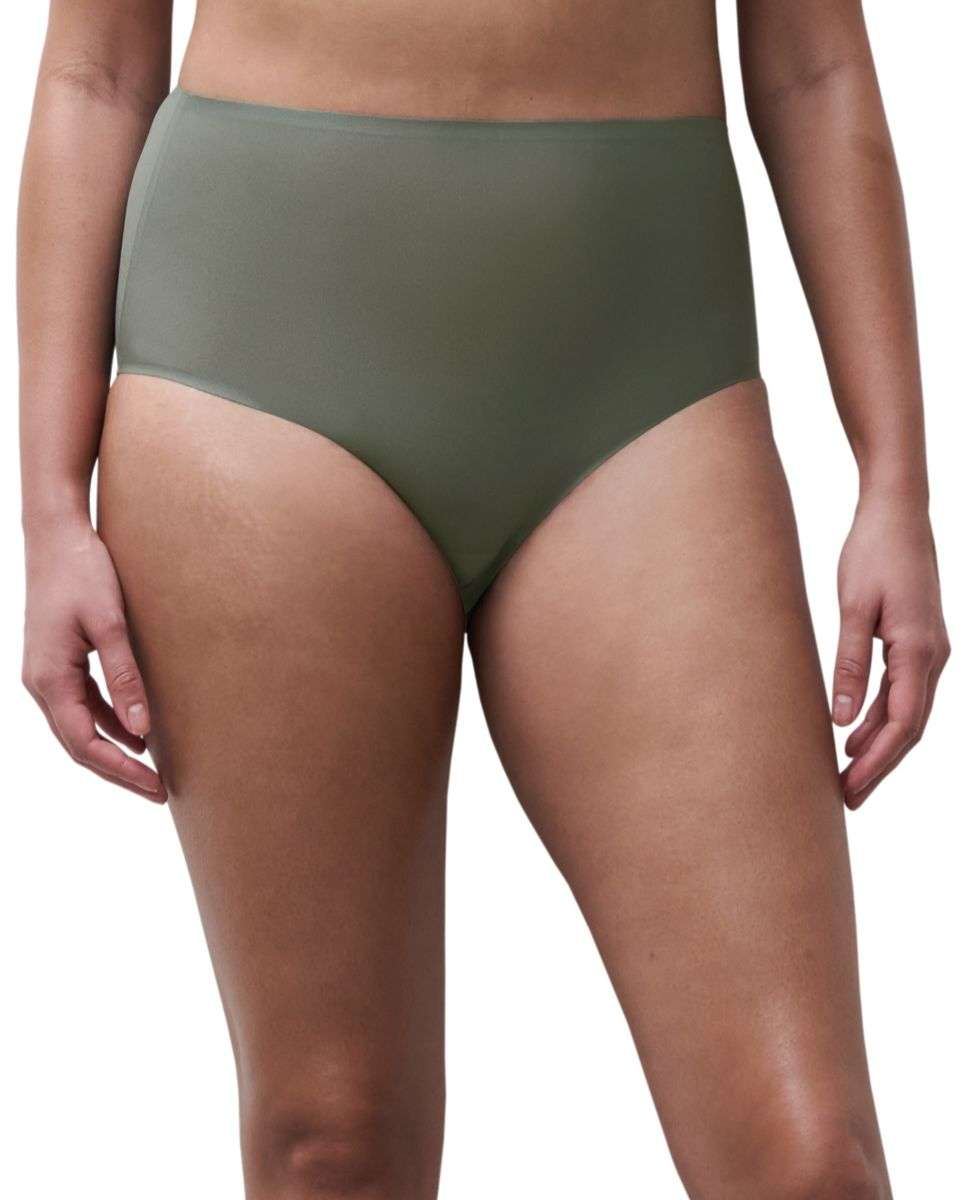 Imagen 0 de Braga de mujer alta efecto segunda piel sin costuras softstretch Kaki