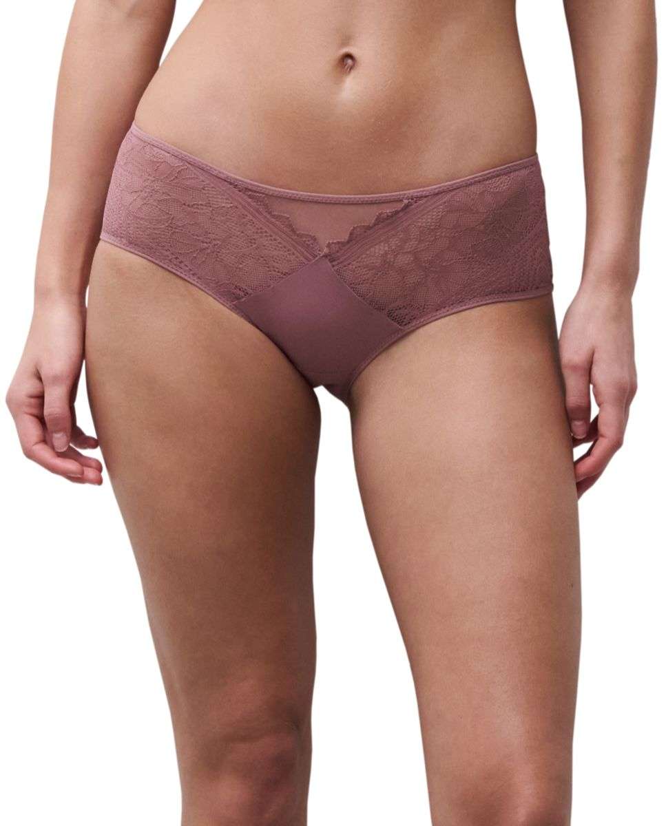 Imagen 0 de Culotte de mujer con encaje y tejido ultra suave línea floral touch Rosa