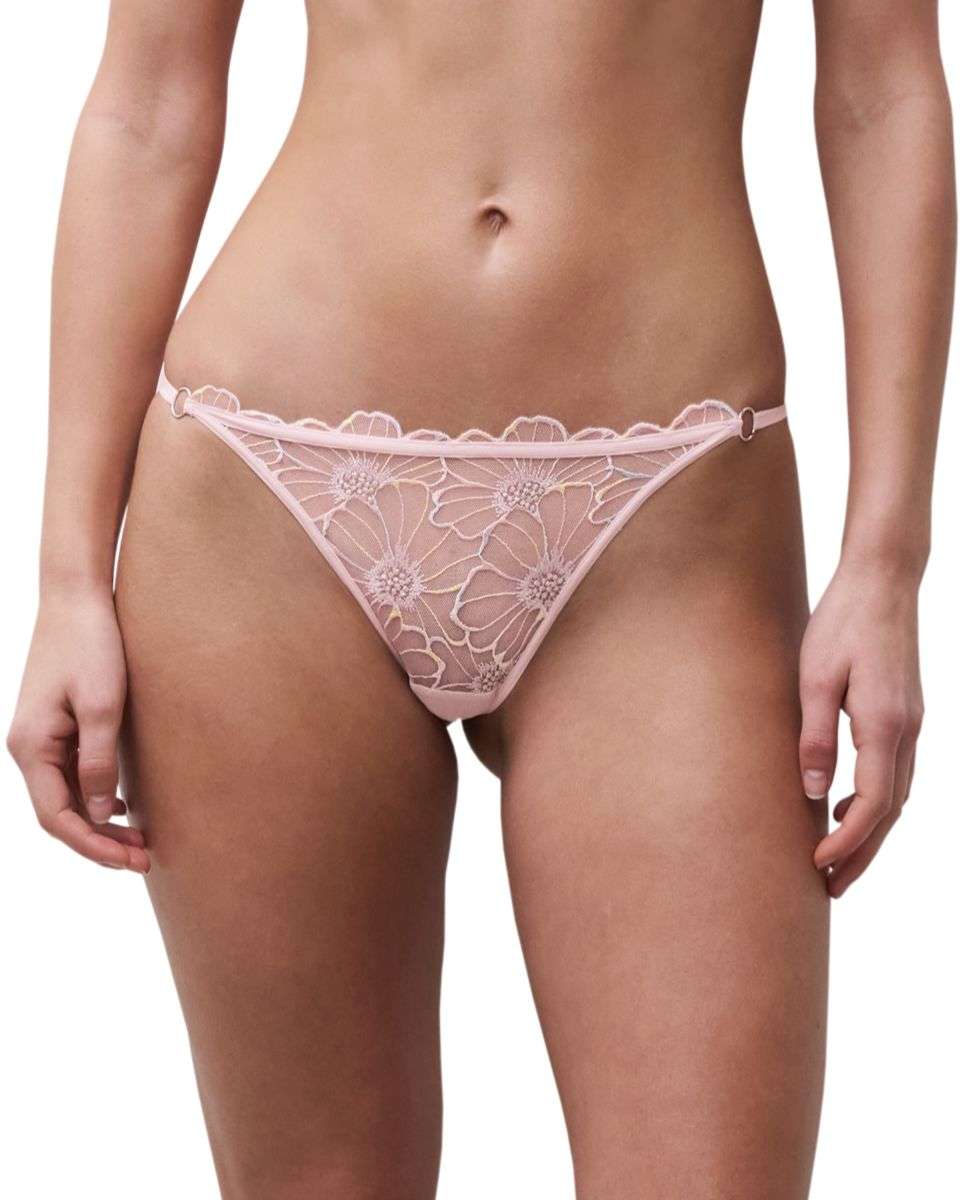 Imagen 0 de Tanga con bordado de "maxi-margarita" línea Lush Rosa claro