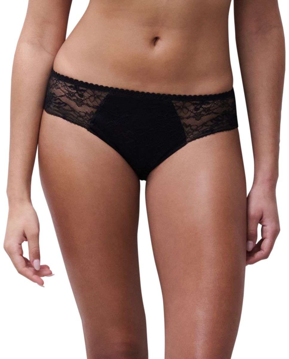 Braga cubriente clásica de mujer con encaje floral suave con un diseño moderno y cómodo de la línea kiss - Chantelle - Negro Negro-1