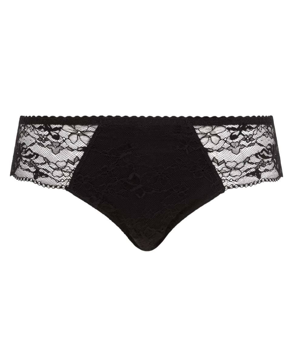 Braga cubriente clásica de mujer con encaje floral suave con un diseño moderno y cómodo de la línea kiss - Chantelle - Negro Negro-3