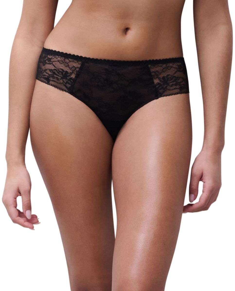 Culotte de mujer con encaje floral suave con un diseño moderno y cómodo de la línea kiss - Chantelle - Negro Negro-1
