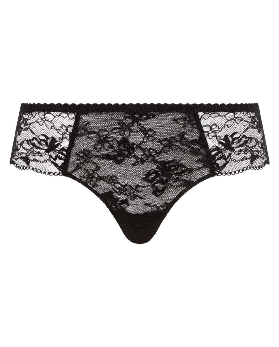 Culotte de mujer con encaje floral suave con un diseño moderno y cómodo de la línea kiss - Chantelle - Negro Negro-3