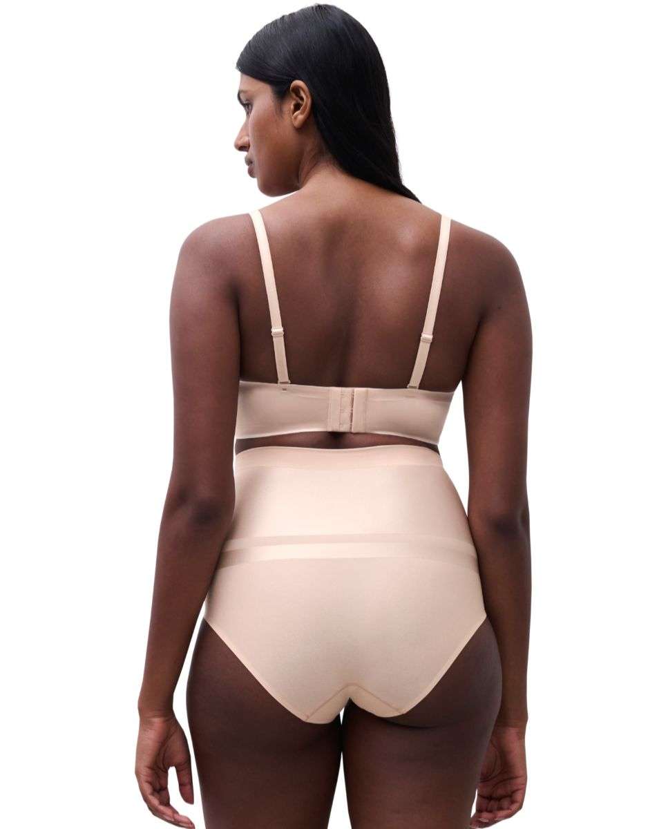 Braga reductora de mujer de talle alto sin costuras de la línea brilliant shapping - Chantelle - Beige Beige-2