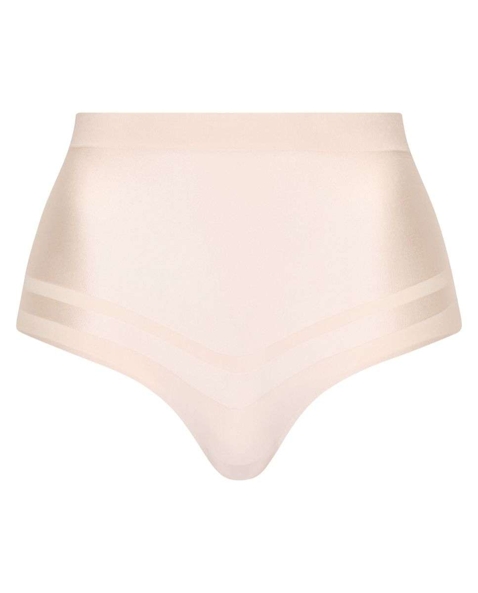 Braga reductora de mujer de talle alto sin costuras de la línea brilliant shapping - Chantelle - Beige Beige-3