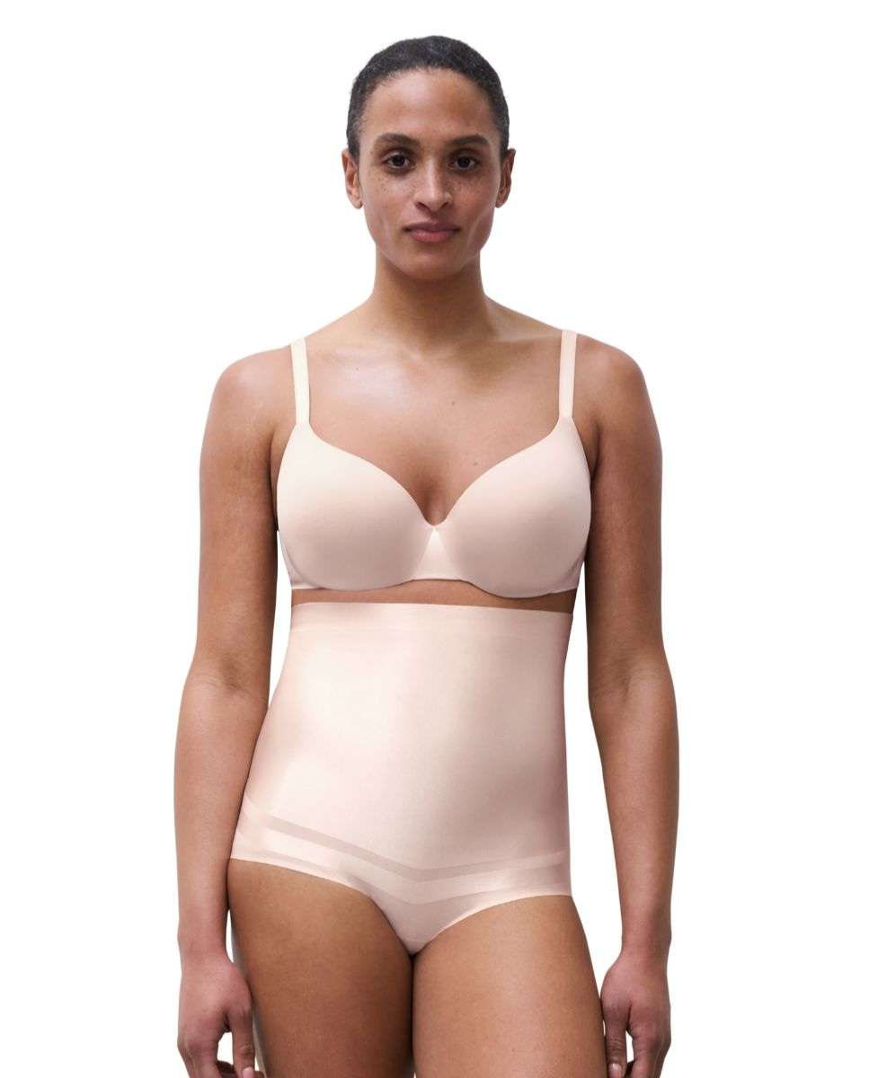 Imagen 0 de Braga reductora de mujer sin costuras de la línea brilliant shapping Beige