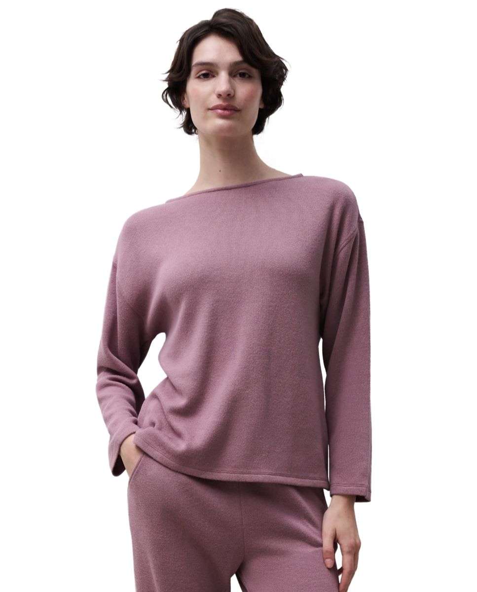 Camiseta de pijama de mujer con viscosa ecovero de manga larga de la línea jerry - Chantelle - Maquillaje Maquillaje-1