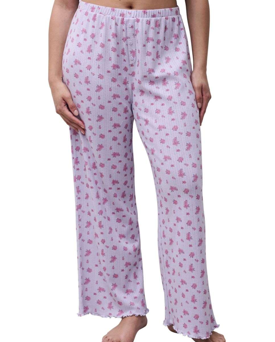 Imagen 0 de Pantalón de pijama de mujer de "pointelle" línea lovie Lila
