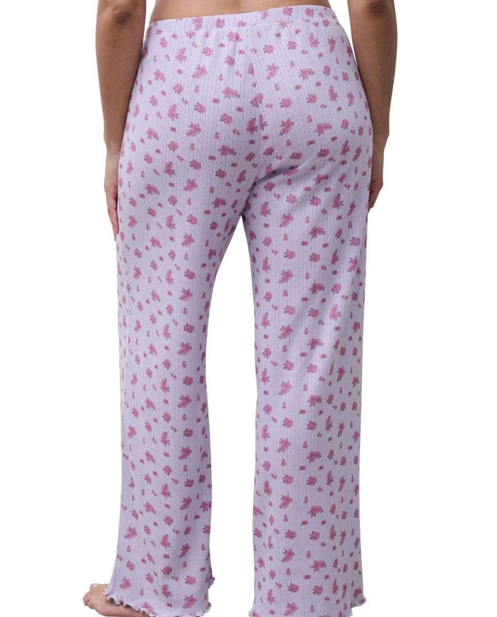 Pantalón de pijama de mujer de "pointelle" línea lovie - Chantelle - Lila Lila-2