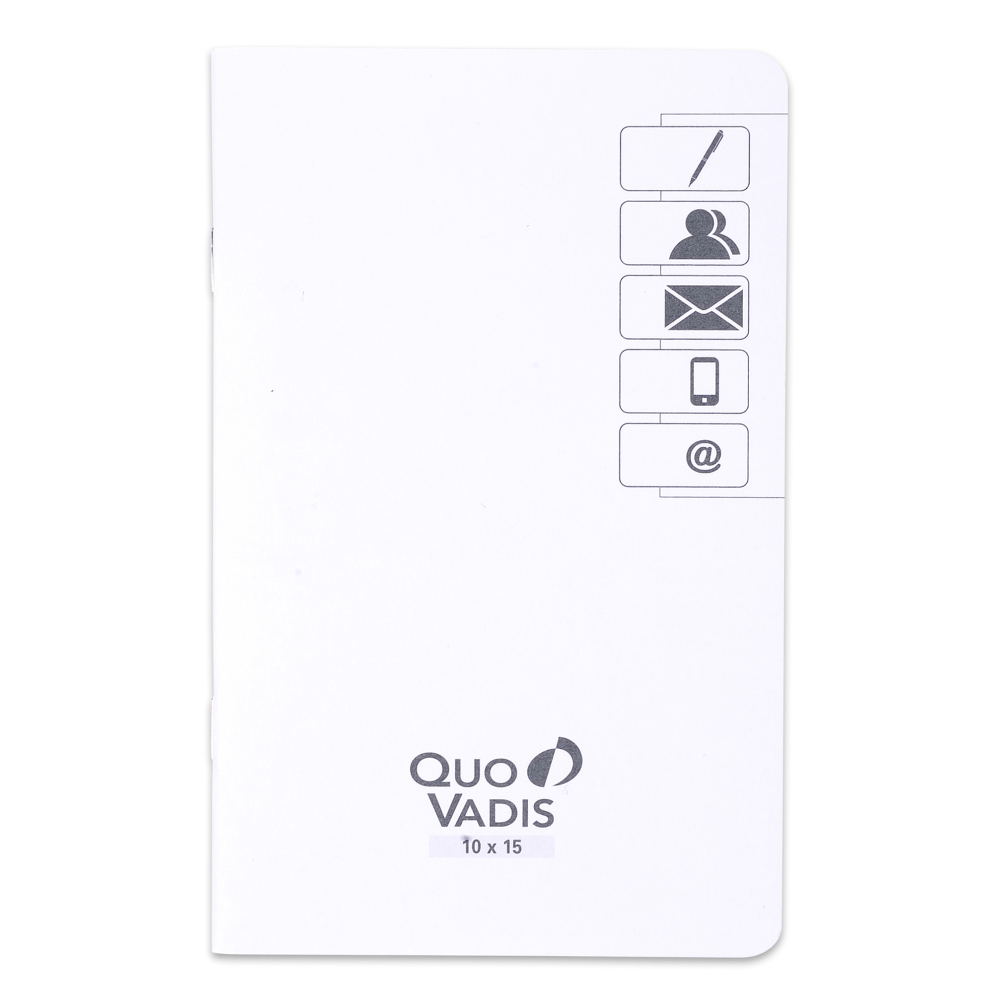 Recambio de índice telefónico para agendas - Rayado horizontal, 16x16cm - Quo Vadis 711015Q - Blanco.