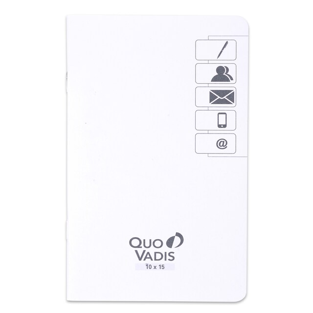 Imagen 0 de Recambio de índice telefónico para agendas  - Rayado horizontal, 16x16cm - Quo Vadis 711015Q - Blanco