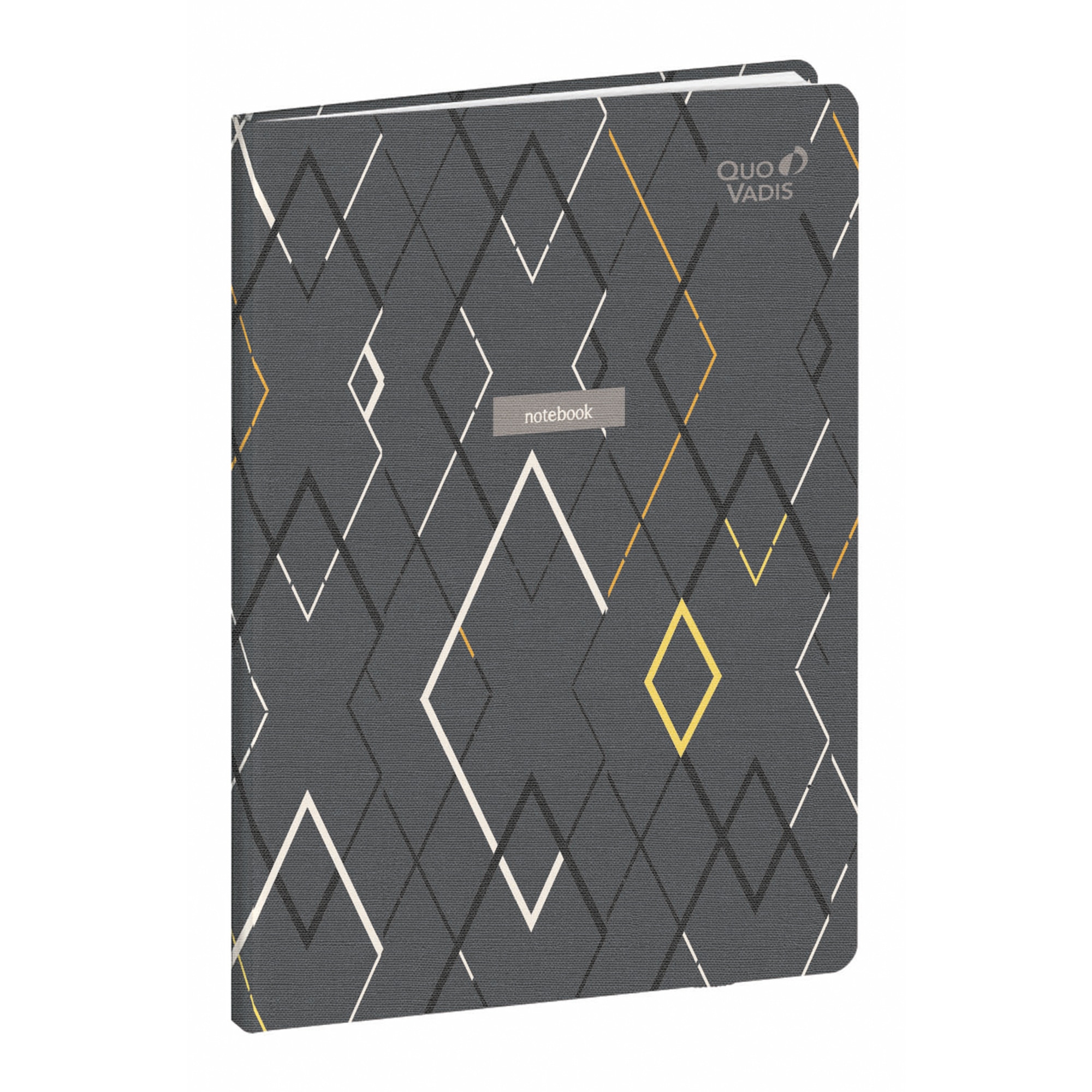 Cuaderno de notas SMOOTH - Rayado horizontal, A5 - 15x21cm - Quo Vadis 2371169Q - Azilal (gris oscuro).