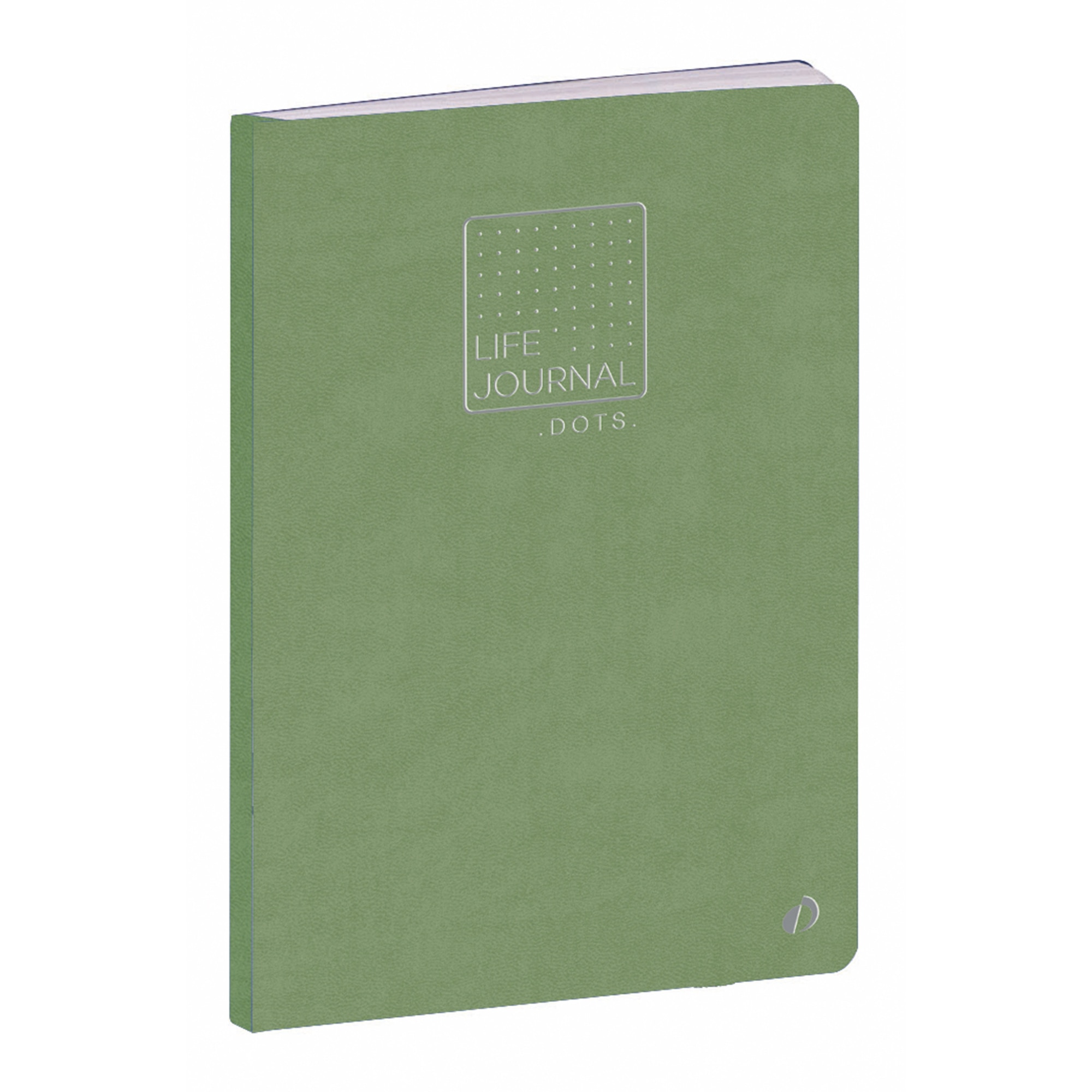 Life Journal (Técnica del Bullet journal) LIFE JOURNAL - DOTS SLIM, A5 - 15x21cm - Quo Vadis 2371179Q - Verde - Multilingüe.