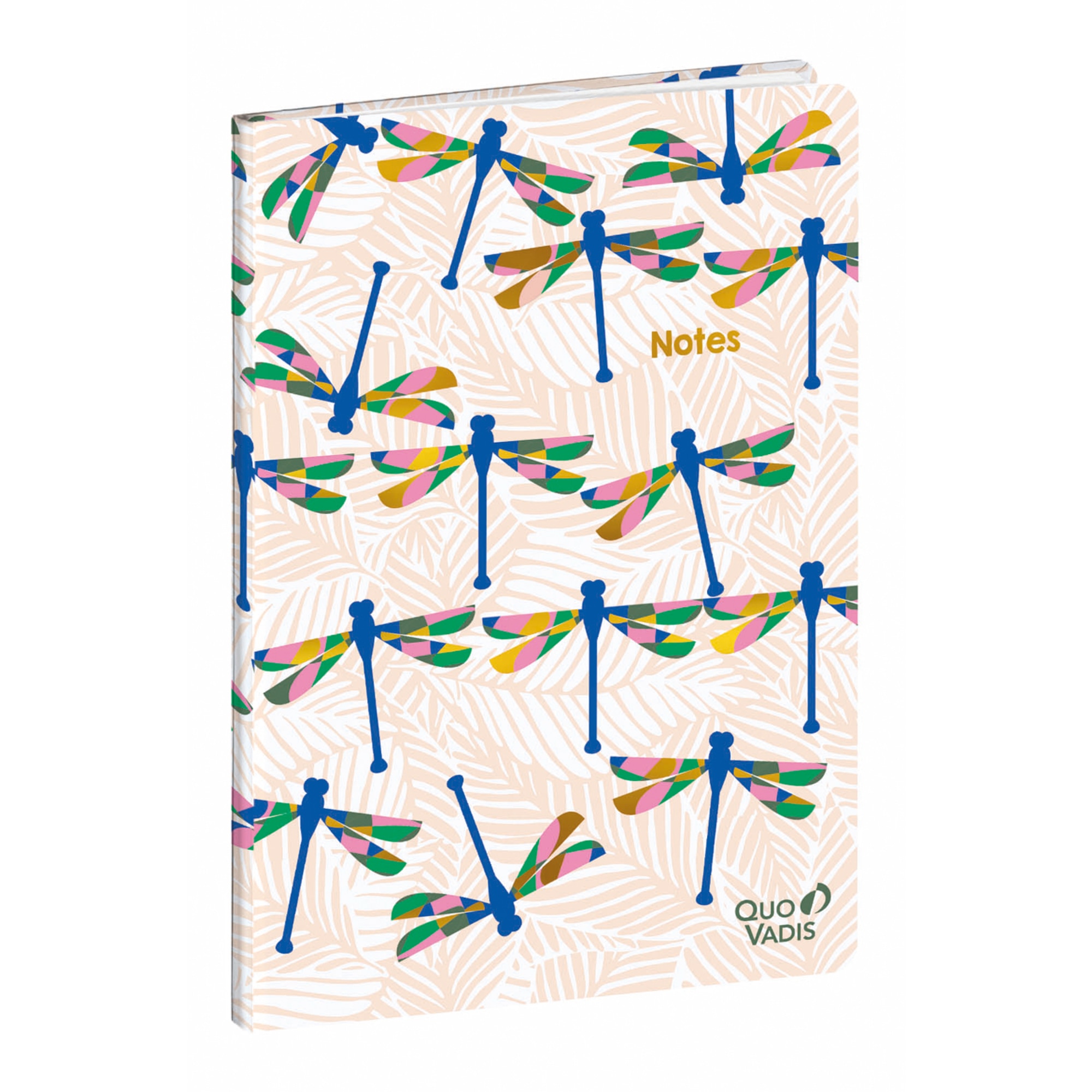 Cuaderno de notas BUTTERFLY - Rayado horizontal, A5 - 15x21cm - Quo Vadis 2371255Q - Libelulas.