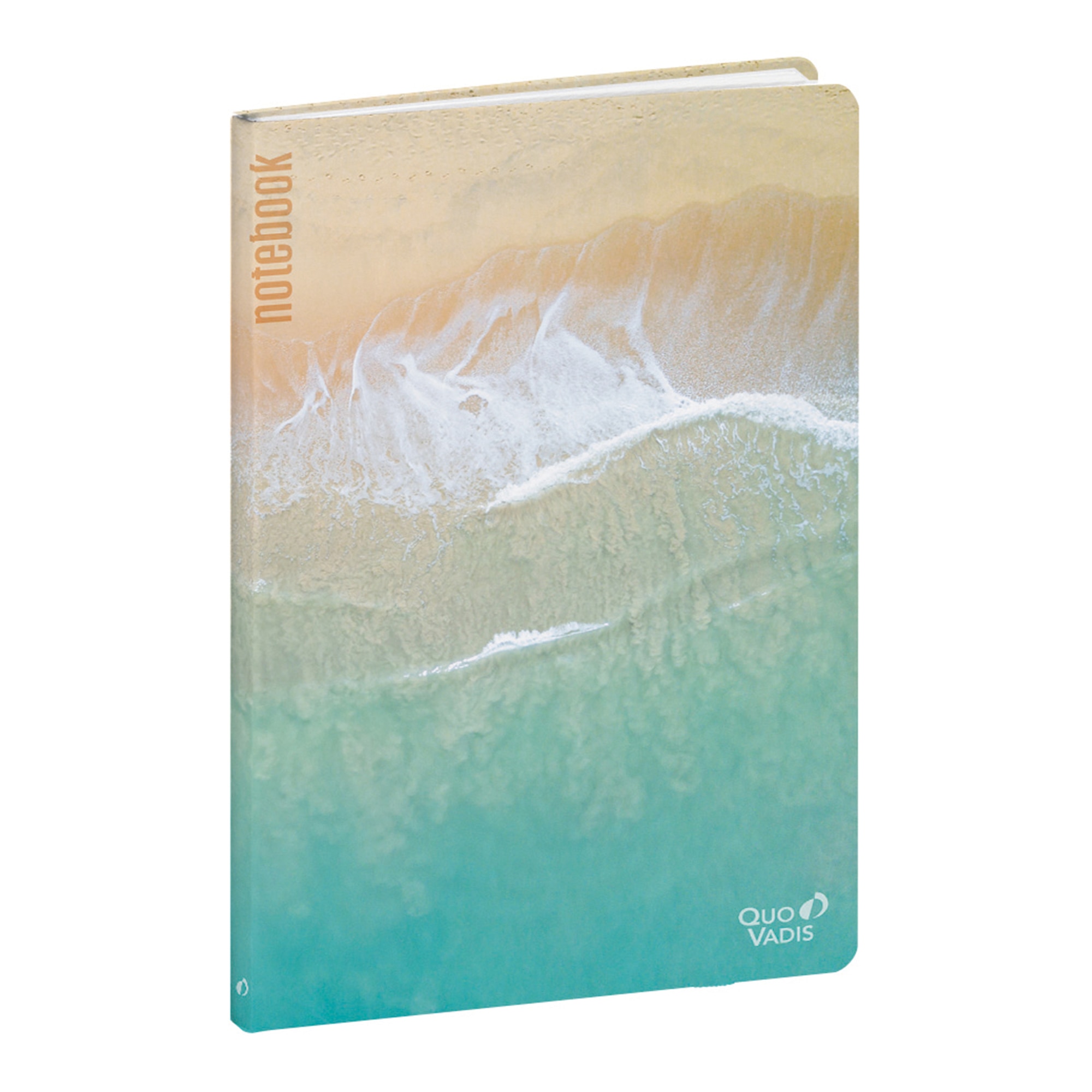 Cuaderno de notas RESPIRE - Rayado horizontal, A5+ - 16x24cm - Quo Vadis 2371276Q - Playa.
