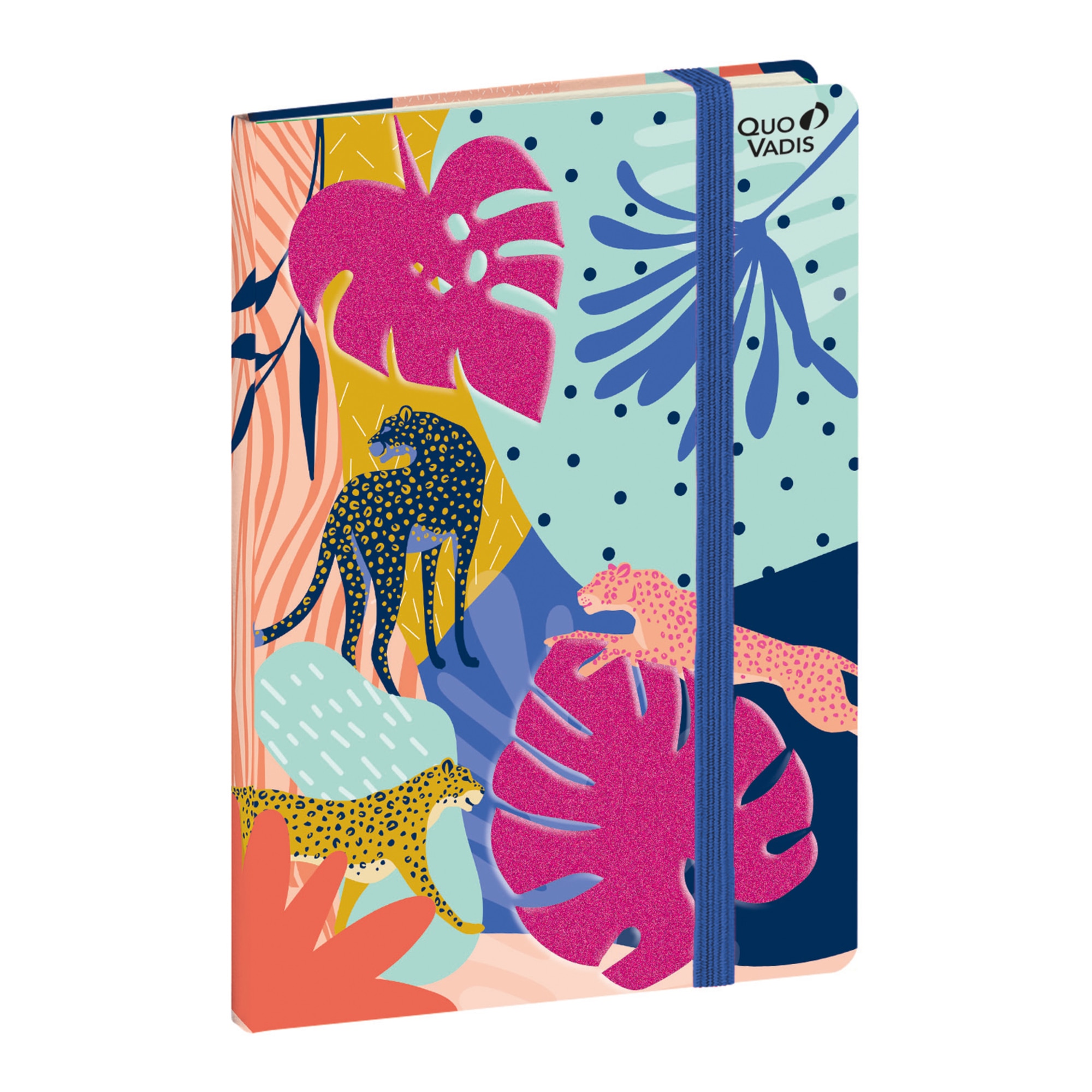 Cuaderno de notas JUNGLE - Rayado horizontal, A5 - 15x21cm - Quo Vadis 2371340Q - Memphis.