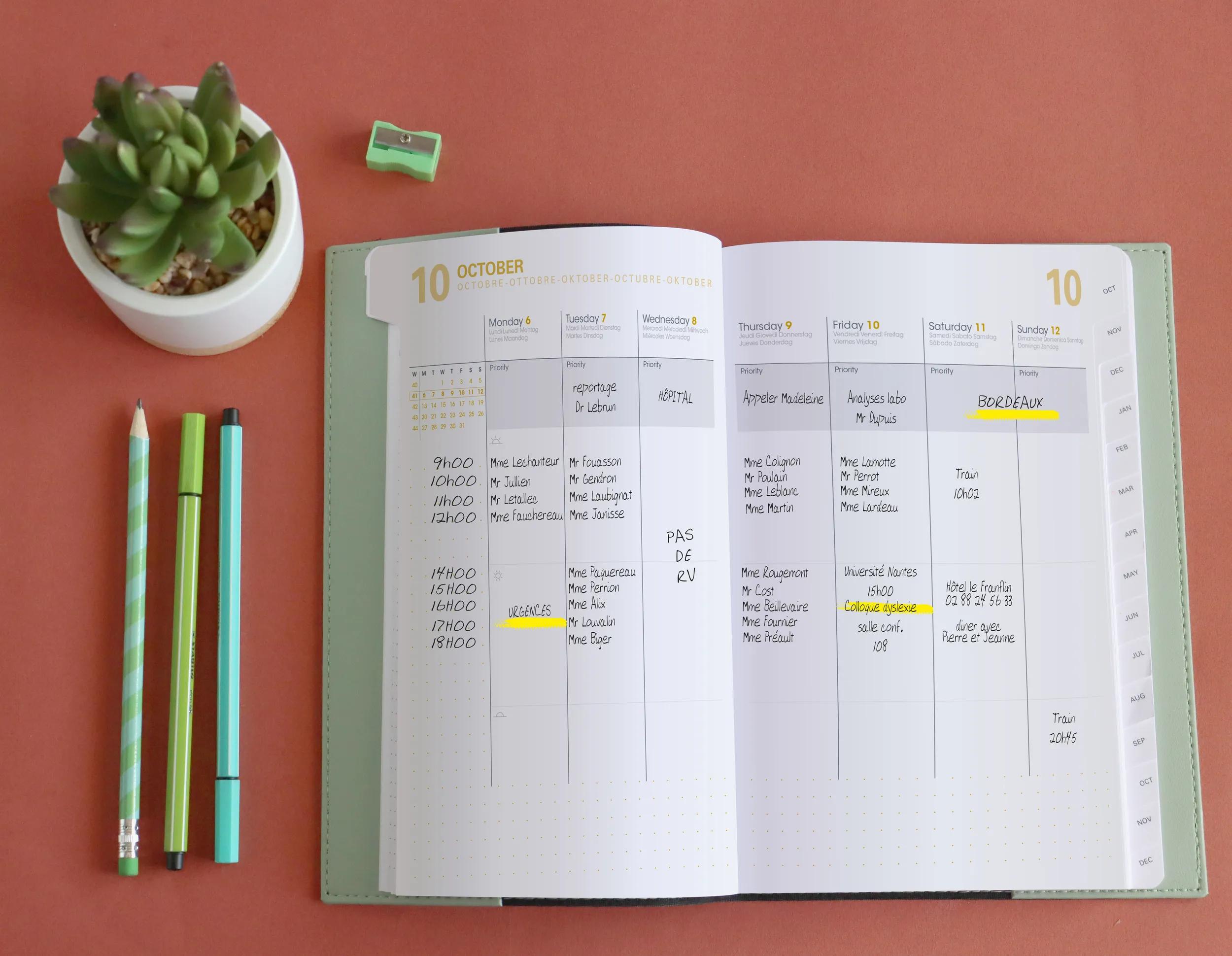 Recambio de Agenda 16 meses PLAN WEEK 26-27 ML S/V A5+ Blanco-6