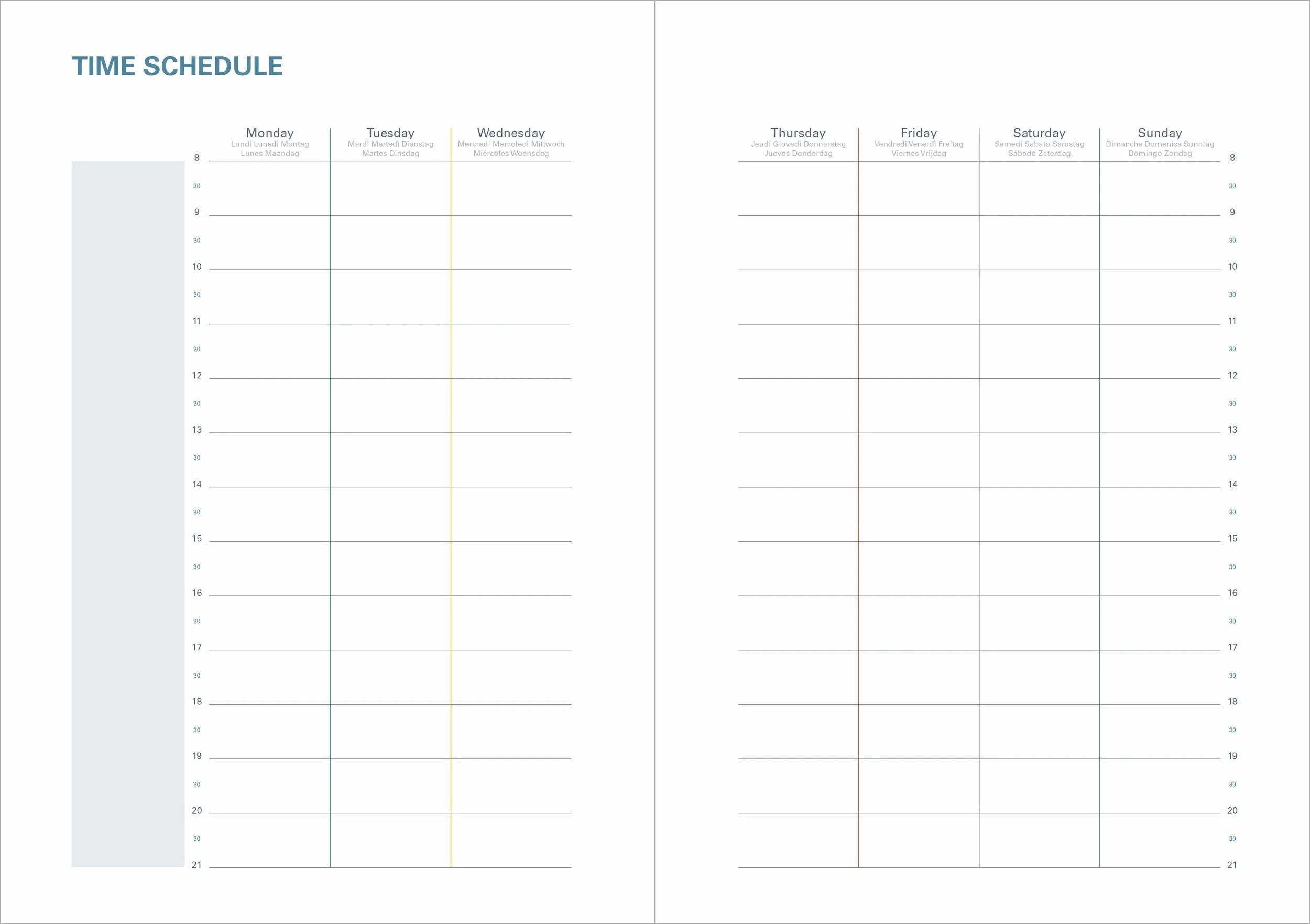 Agenda 16 meses PLAN NOTE 26-27 ML ANDREA S/V A5, azul marino Azul marino-6