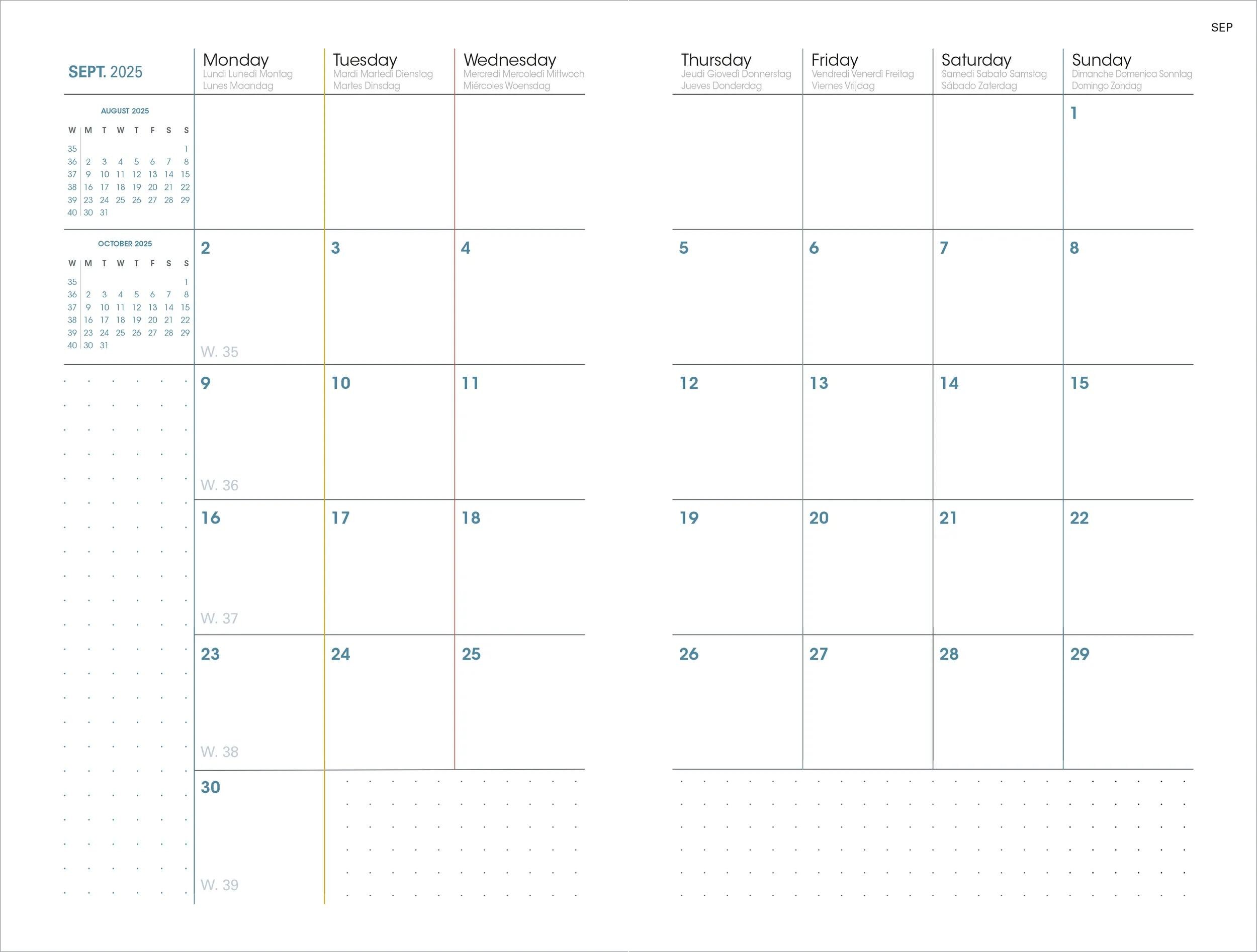 Agenda 16 meses PLAN NOTE 26-27 ML ANDREA S/V A5, marrón Marrón-4