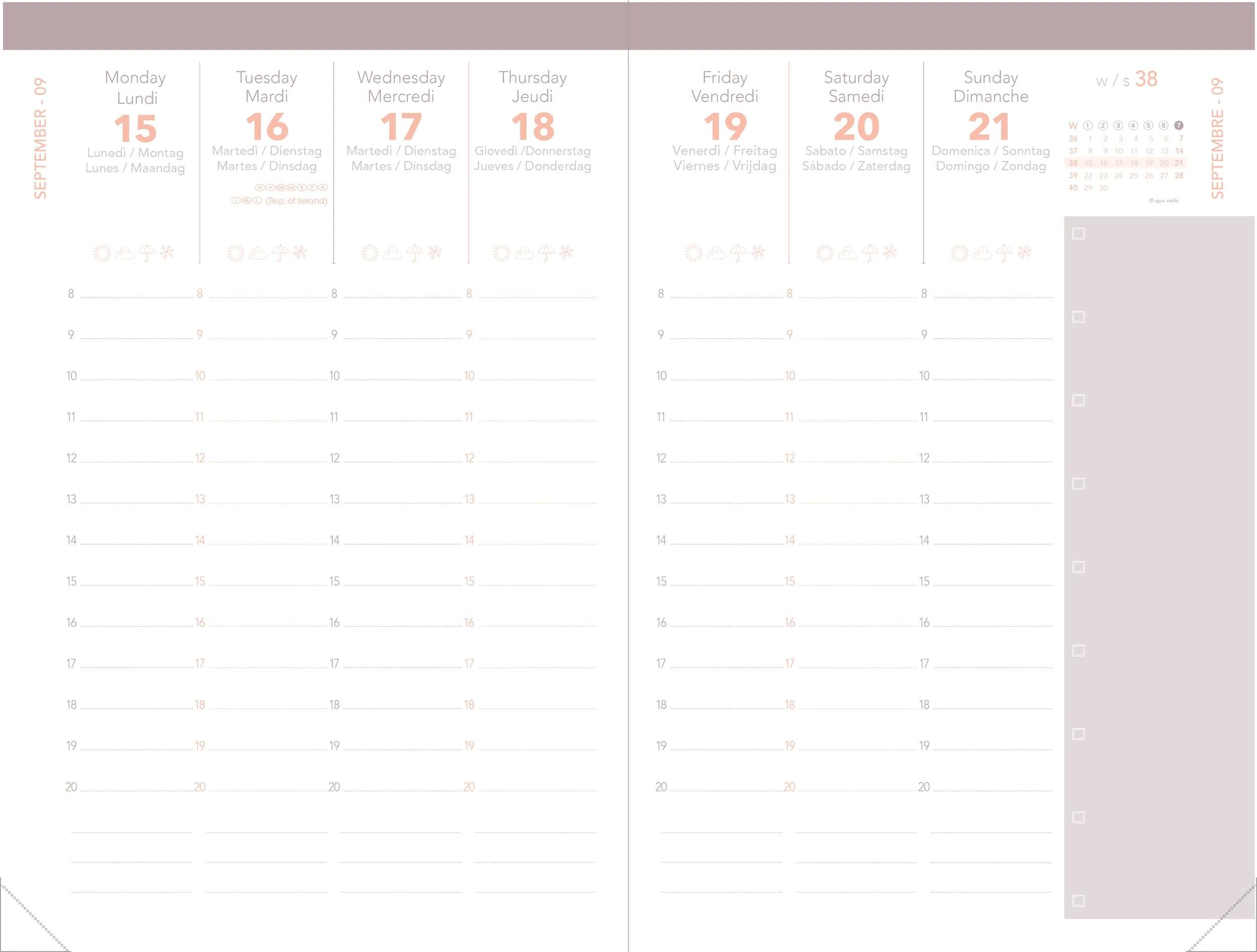 Imagen 5 de Agenda Escolar MINISTRE COLOR 26-27  ML FESTY Semana vista A5+ 16x24cm , Rosa Rosa