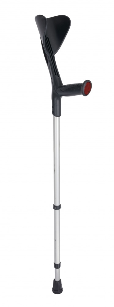Muleta de Aluminio Bastón inglés Regulable en altura Herdegen Negro-2
