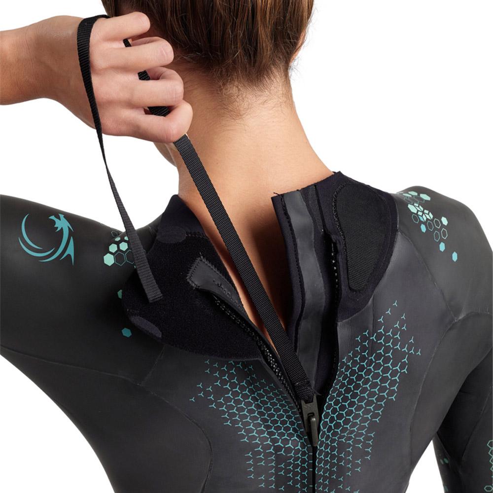 Traje de neopreno de mujer Storm Wetsuit Arena - Negro / Azul Negro / Azul-3