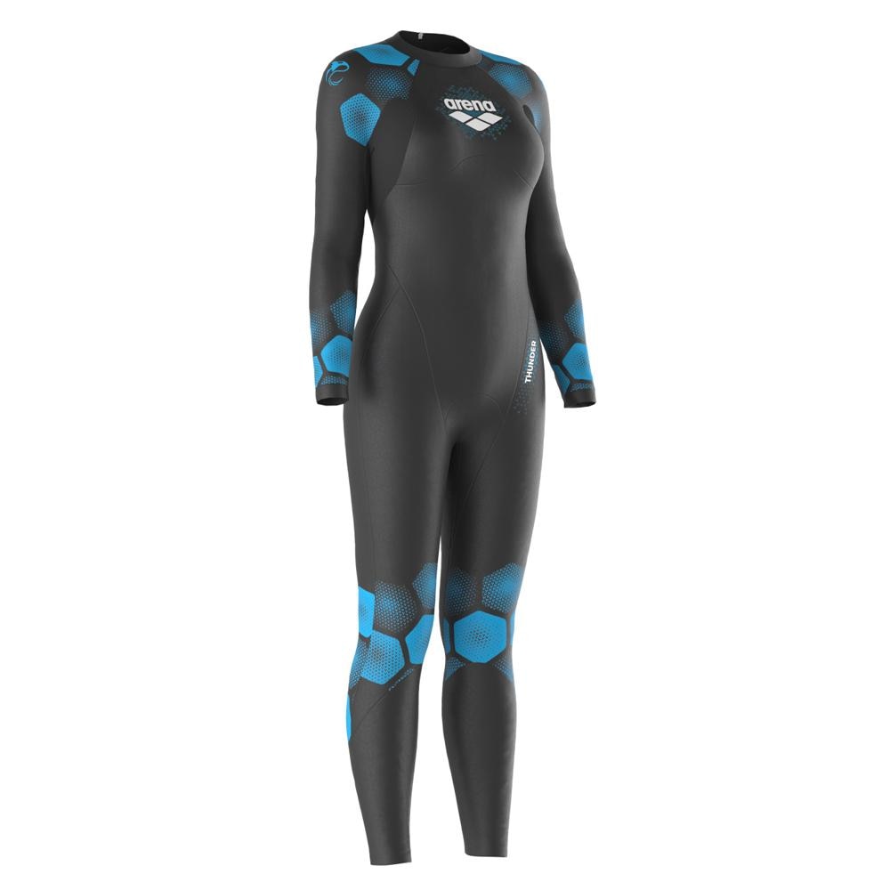 Traje de neopreno de mujer Thunder Wetsuit Arena - Negro / Azul Negro / Azul-2