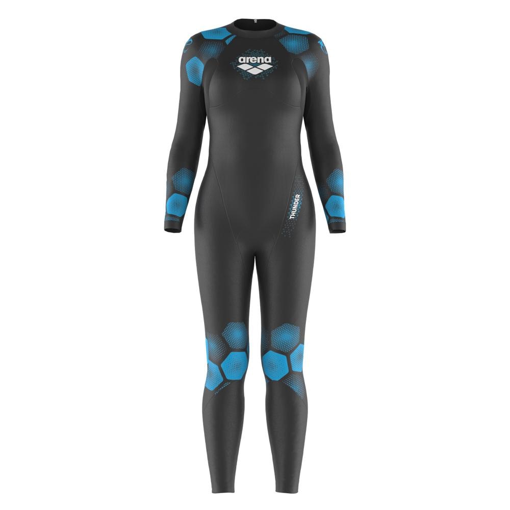 Traje de neopreno de mujer Thunder Wetsuit Arena - Negro / Azul Negro / Azul-3